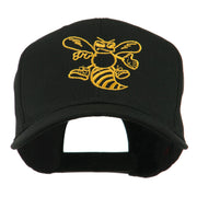 Animal Mascot Bee Outline Embroidered Cap