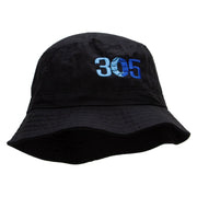 305 Embroidered Bucket Hat - Black OSFM