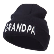 Wording of Grandpa Embroidered Cuff Beanie