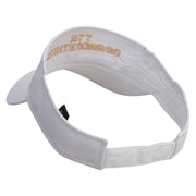 The Best Grandfather Embroidered Cotton Twill Sun Visor - White OSFM