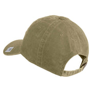 3rd Marine Division Veteran Embroidered Washed Solid Pigment Dyed Cotton Twill Brass Buckle Cap - Khaki OSFM