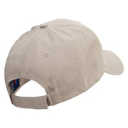 Sunset Horse Embroidered Low Profile Organic Cotton Cap - Khaki OSFM