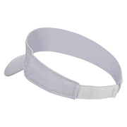 Green Leaf Embroidered Cotton Twill Sun Visor - White OSFM