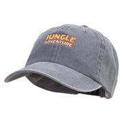 Jungle Adventure Embroidered Pigment Dyed Wash Cap - Grey OSFM