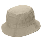 Chocolate Embroidered Bucket Hat - Natural OSFM