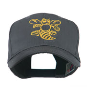 Animal Mascot Bee Outline Embroidered Cap