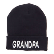 Wording of Grandpa Embroidered Cuff Beanie