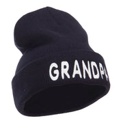 Wording of Grandpa Embroidered Cuff Beanie