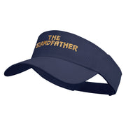 The Best Grandfather Embroidered Cotton Twill Sun Visor - Navy OSFM