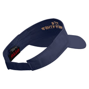 The Best Grandfather Embroidered Cotton Twill Sun Visor - Navy OSFM