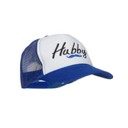 Hubby Mustache Embroidered Foam Mesh Cap