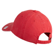 3rd Marine Division Veteran Embroidered Washed Solid Pigment Dyed Cotton Twill Brass Buckle Cap - Red OSFM