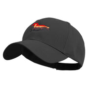 Sunset Horse Embroidered Low Profile Organic Cotton Cap - Black OSFM