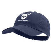 Skull Special Forces Embroidered Low Profile Dyed Cotton Twill Cap - Navy OSFM