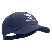 Skull Special Forces Embroidered Low Profile Dyed Cotton Twill Cap - Navy OSFM