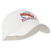 Baseball Bat and Ball Embroidery Cap