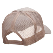 Vacation Location Embroidered Solid Cotton Prostyle Twill Mesh Cap - Khaki OSFM