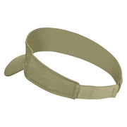 Green Leaf Embroidered Cotton Twill Sun Visor - Khaki OSFM