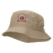 Chocolate Embroidered Bucket Hat - Khaki OSFM