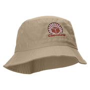 Chocolate Embroidered Bucket Hat - Khaki OSFM