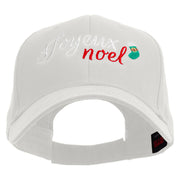 Joyeux Christmas Typography Embroidered Low Profile Cap - White OSFM