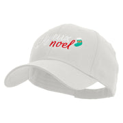 Joyeux Christmas Typography Embroidered Low Profile Cap - White OSFM