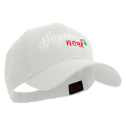 Joyeux Christmas Typography Embroidered Low Profile Cap - White OSFM