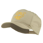 Animal Mascot Bee Outline Embroidered Cap