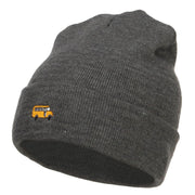 Mini Bus Embroidered Long Beanie