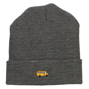 Mini Bus Embroidered Long Beanie