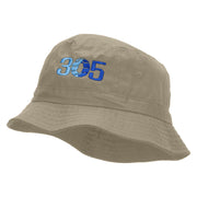 305 Embroidered Bucket Hat - Natural OSFM