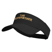 The Best Grandfather Embroidered Cotton Twill Sun Visor - Black OSFM