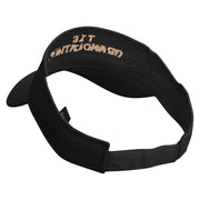 The Best Grandfather Embroidered Cotton Twill Sun Visor - Black OSFM