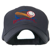 Baseball Bat and Ball Embroidery Cap