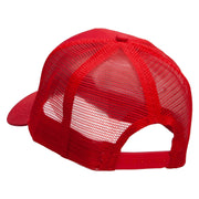 Vacation Location Embroidered Solid Cotton Prostyle Twill Mesh Cap - Red OSFM