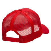 Vacation Location Embroidered Solid Cotton Prostyle Twill Mesh Cap - Red OSFM