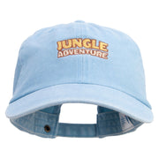 Jungle Adventure Embroidered Pigment Dyed Wash Cap - Aqua OSFM