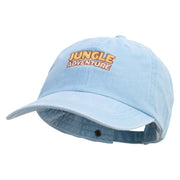 Jungle Adventure Embroidered Pigment Dyed Wash Cap - Aqua OSFM