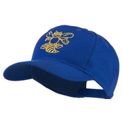 Animal Mascot Bee Outline Embroidered Cap