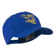 Animal Mascot Bee Outline Embroidered Cap