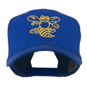 Animal Mascot Bee Outline Embroidered Cap