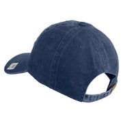 3rd Marine Division Veteran Embroidered Washed Solid Pigment Dyed Cotton Twill Brass Buckle Cap - Navy OSFM