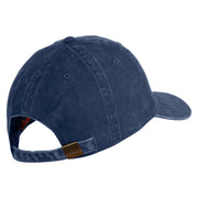 3rd Marine Division Veteran Embroidered Washed Solid Pigment Dyed Cotton Twill Brass Buckle Cap - Navy OSFM