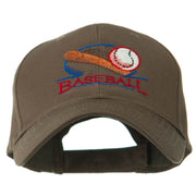 Baseball Bat and Ball Embroidery Cap