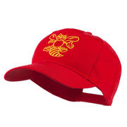 Animal Mascot Bee Outline Embroidered Cap