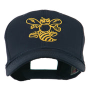 Animal Mascot Bee Outline Embroidered Cap