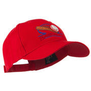 Baseball Bat and Ball Embroidery Cap