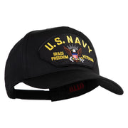 U.S. Navy Iraqi Freedom Veteran Patched Solid Cotton Twill 5 Panel Prostyle Snap Cap - Black OSFM
