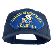United State Navy Seabees Blue Patched Solid Cotton Twill Pro Style Cap - Navy OSFM