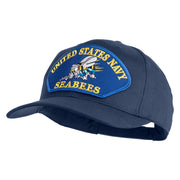 United State Navy Seabees Blue Patched Solid Cotton Twill Pro Style Cap - Navy OSFM